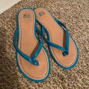 Blue flip flops